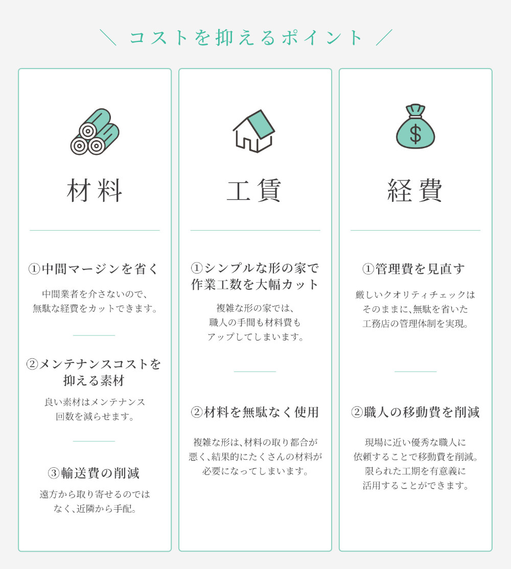 失敗しない住宅設計のためのポイント8 ～コストを抑えて満足できる家をつくる